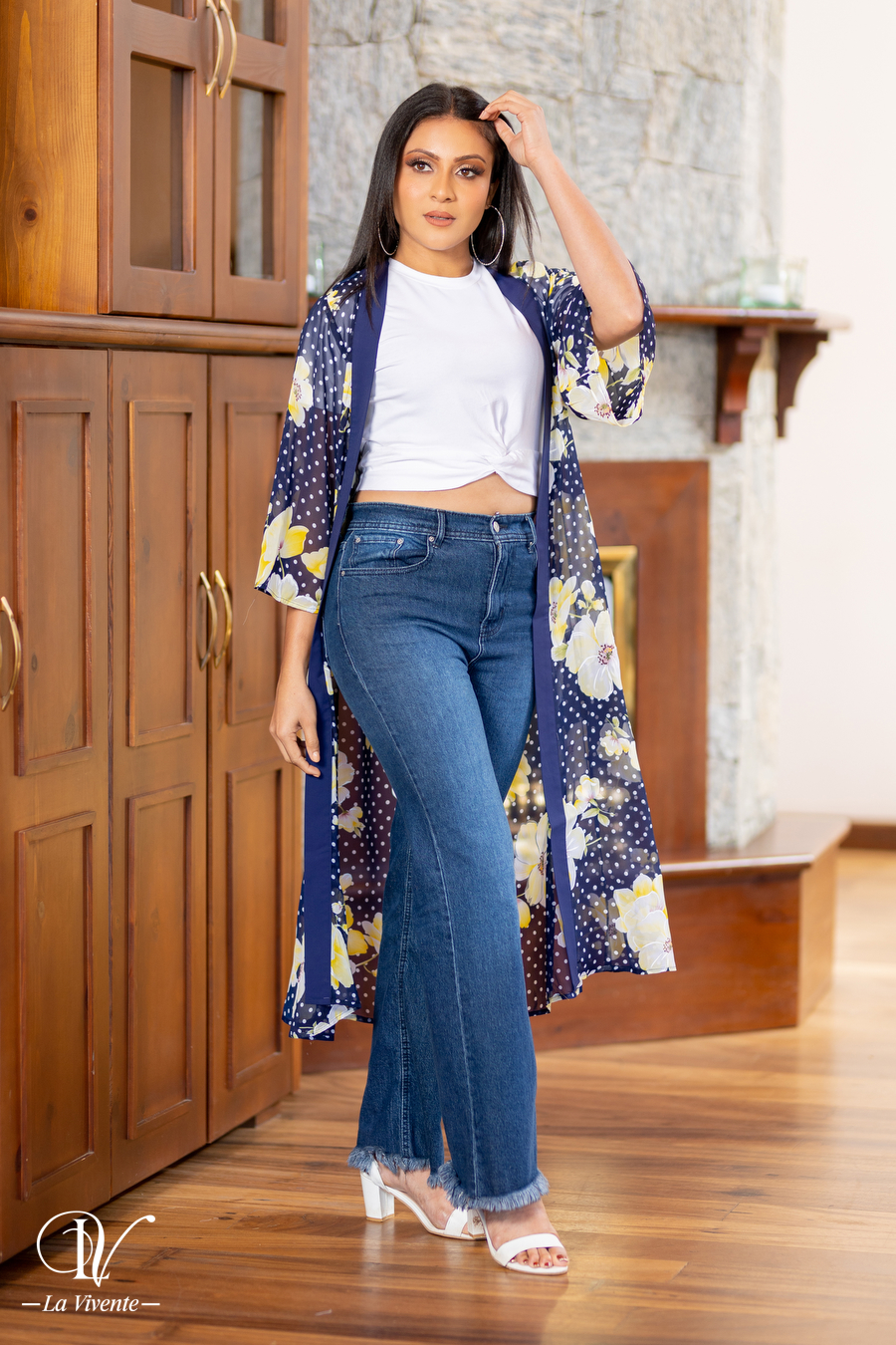 Floral printed cardigan