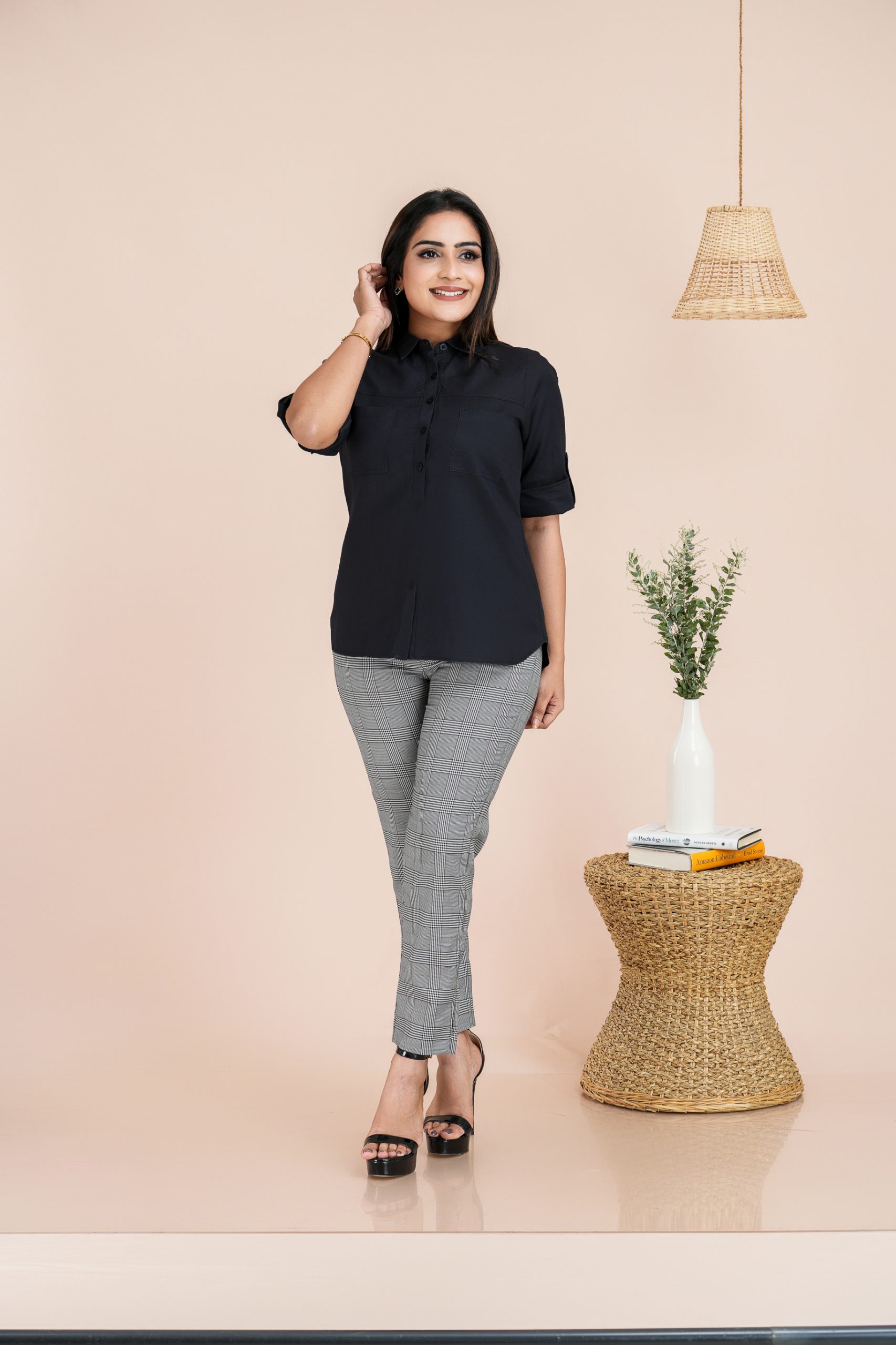 Shirt Collared Button Up Top