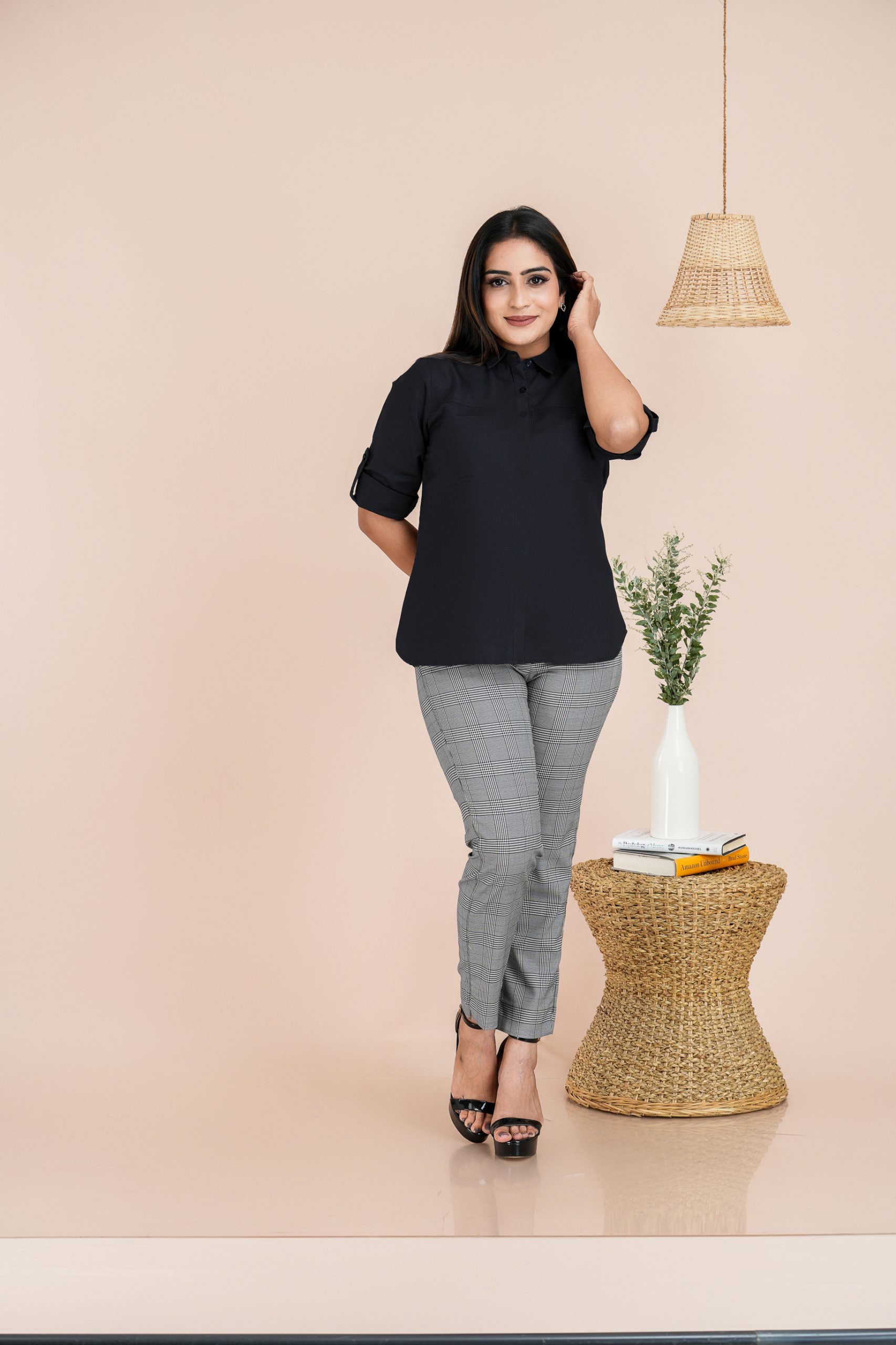 Shirt Collared Button Up Top - Image 2