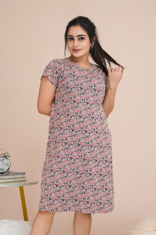 Geometric Patterned loose-fit Nightdress - Image 3