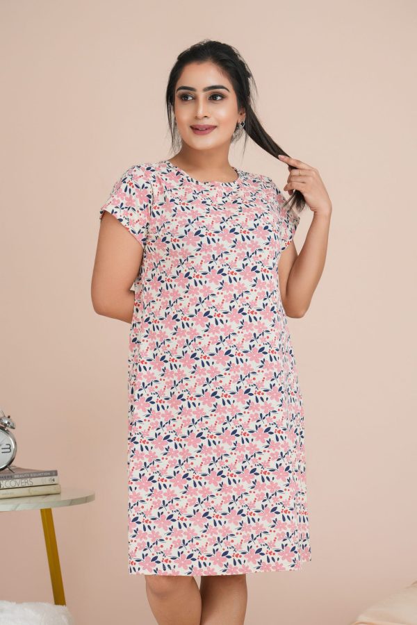 Floral Patterned Loose-fit Nightdress - Image 6