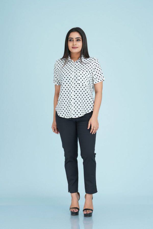 Polka Dot Short Sleeve Top - Image 4