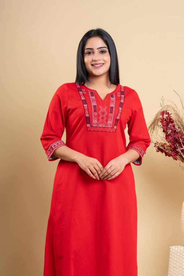 Geometric Embroidered Maxi Dress - Image 2