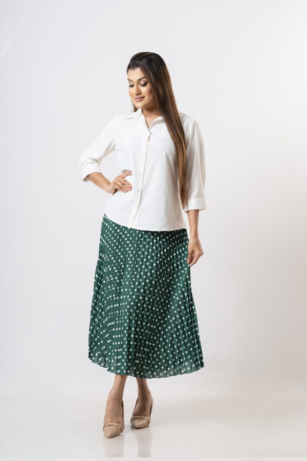 Polka Dot Sunray Maxi Skirt - Image 4