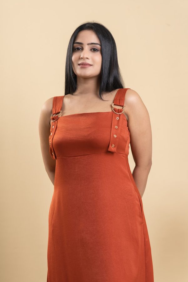 Adjustable Straps Detail Maxi Dress - Image 5