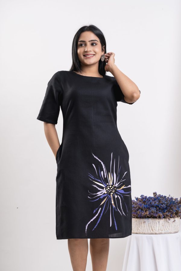 Abstract Printed Short Dress - Image 2
