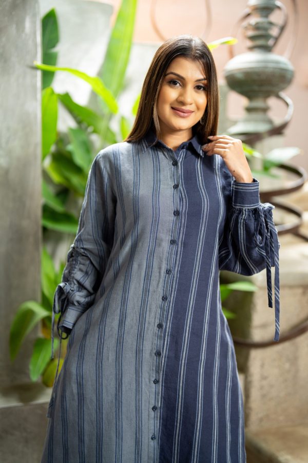 Two-Tone Shirt Dress - Image 4