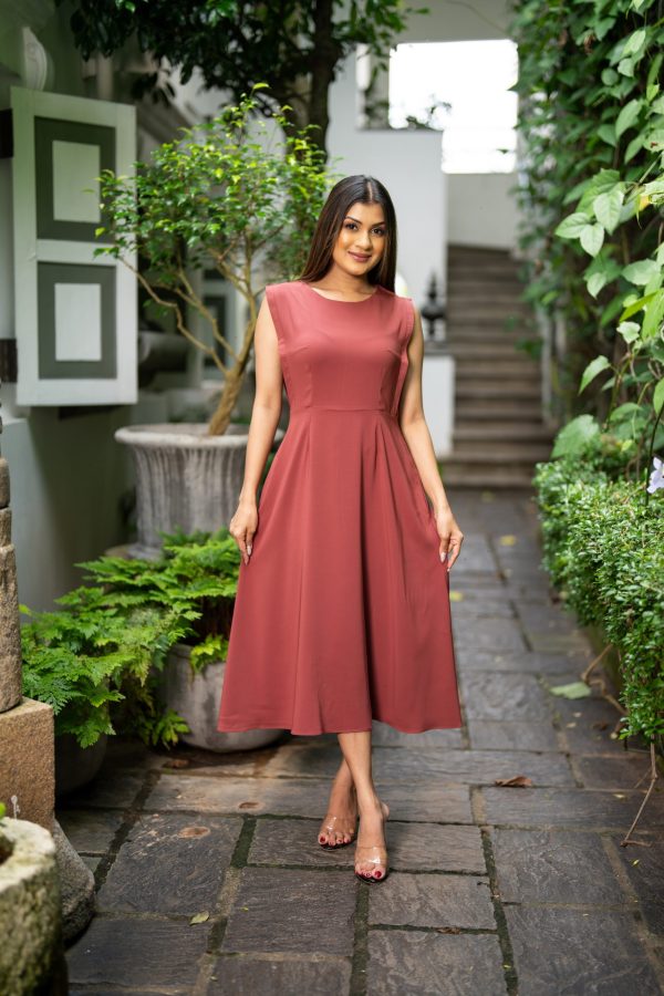 Jewel Necked Midi Dress - Image 2