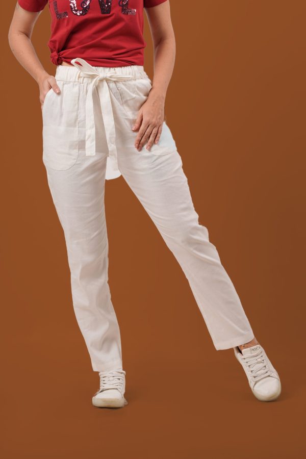 Waistband Tie-Up Pencil Cut Pant - Image 4
