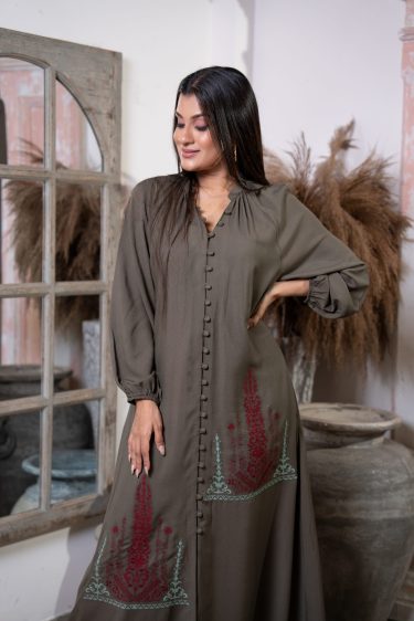 Loose Fitted Button Down Maxi Dress