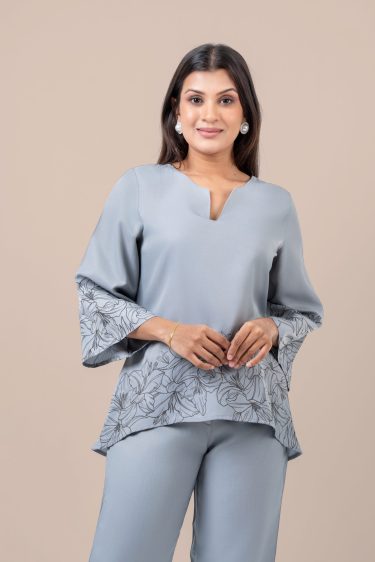 Floral Printed Kurta Top and Pants Set