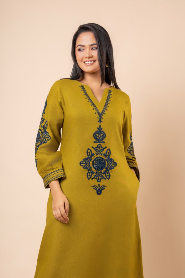 Embellishment Detail Embroidered Midi Dress - Image 2