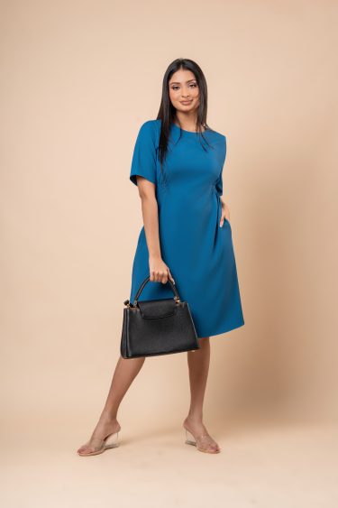 Waist Shirring Detail Short Dress