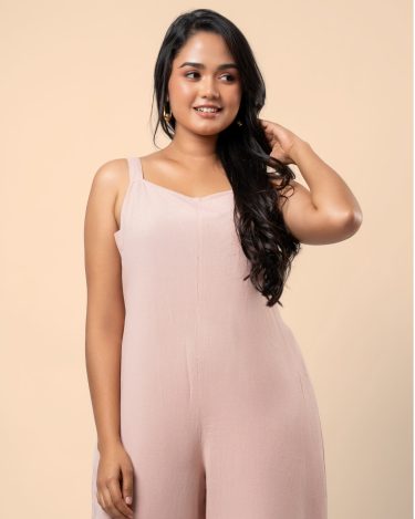 Sleeveless Back Tie-Up Detail Jumpsuit