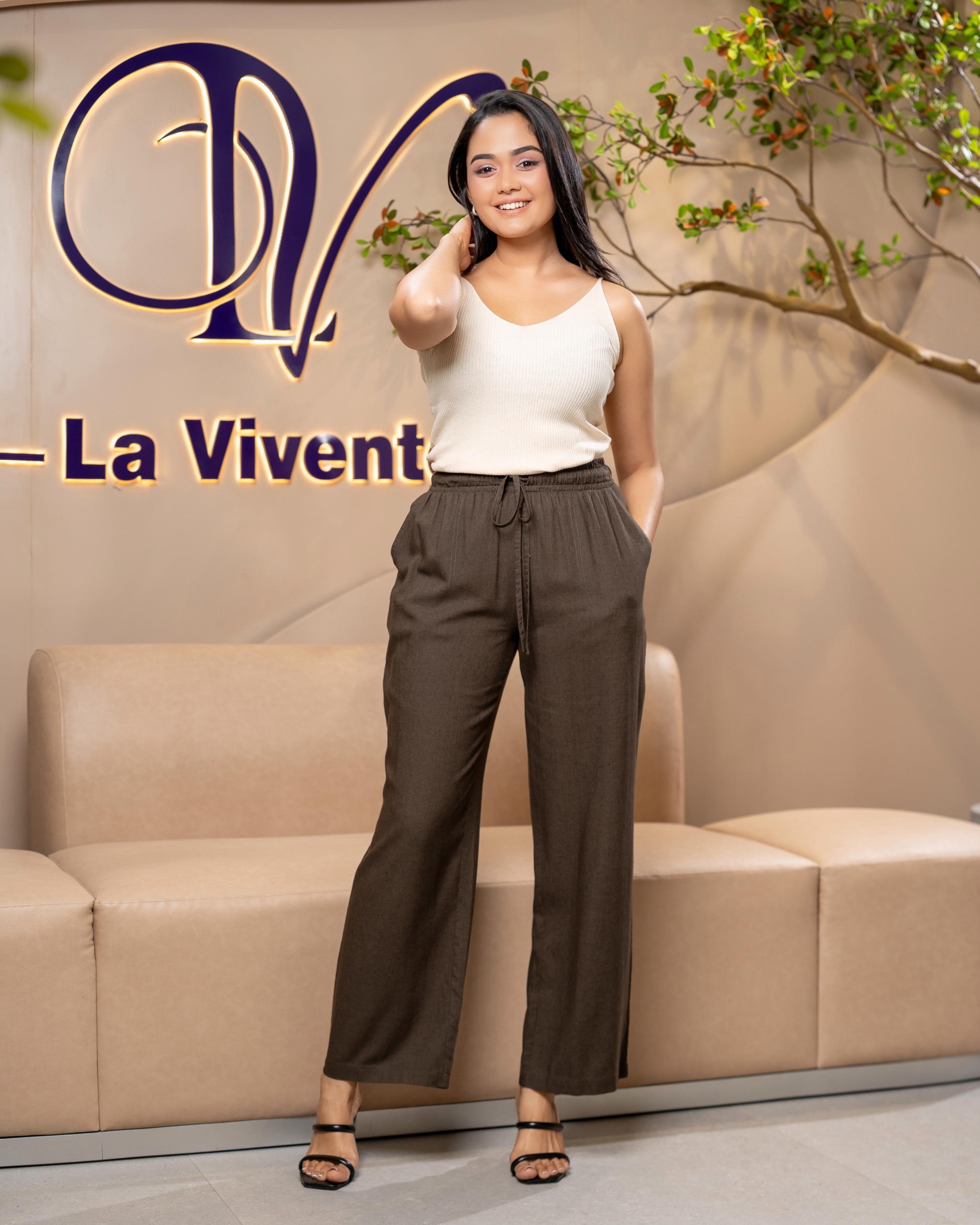 Wide Leg Linen Pant - Image 3