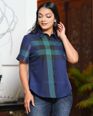 Button-Down Short Sleeve Top