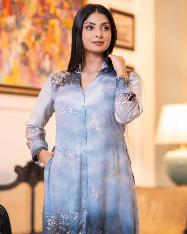 Abstract Nature Patterned Kurta Top and Pants