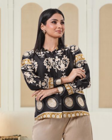 Baroque Patterned Shirt Blouse