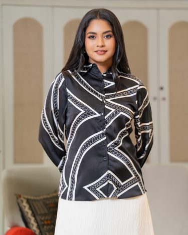 Abstract Printed Shirt Blouse