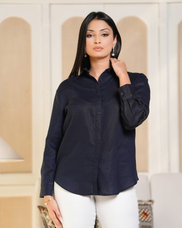 Drop Shoulder Loose-Fitted Shirt Blouse