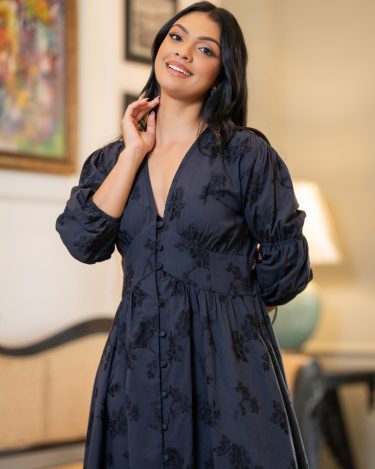 Floral patterned Corset Waist Maxi Dress