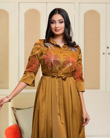 Sequine Embroidery Detailed Maxi Dress