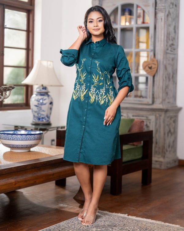 womens shirt dress midi RETROSPECT MIDI SHIRT DRESS | BLACK | Third Form | After Work Attire for  Women — THIRD FORM main image 1